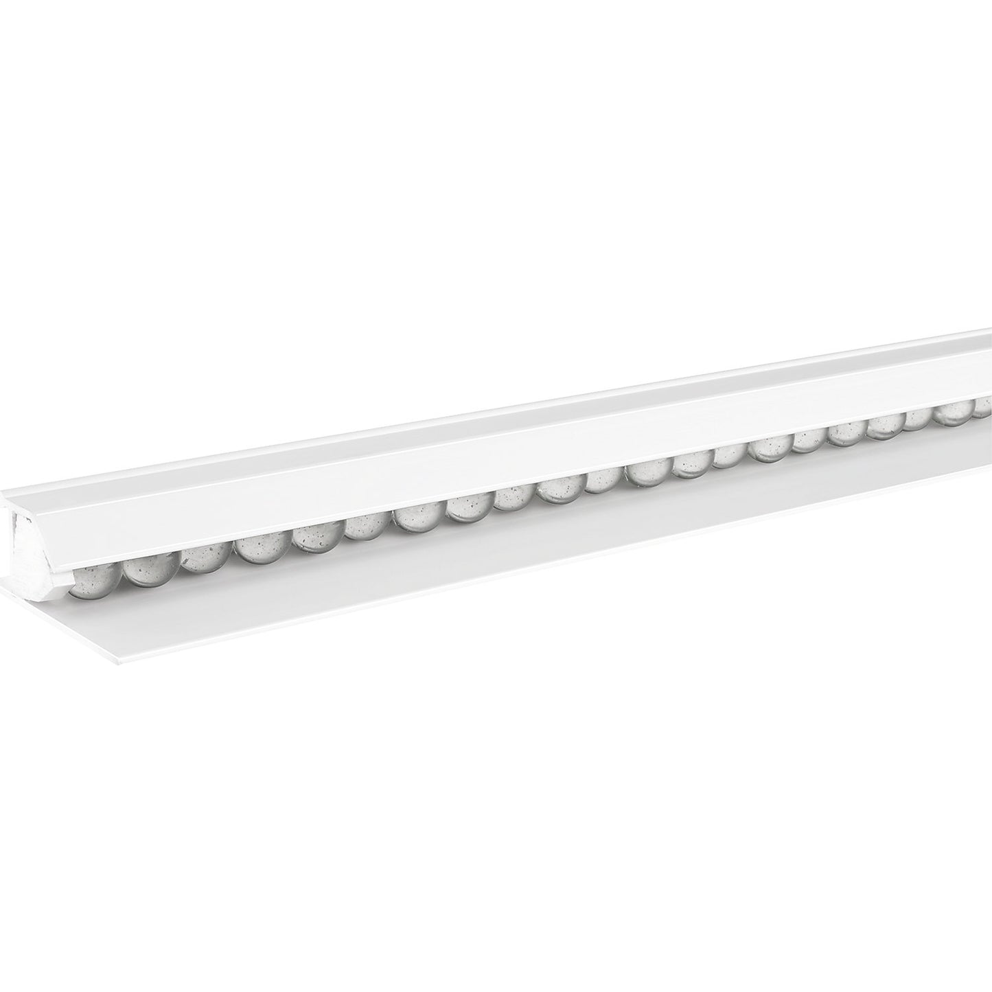 Catch ball clamp rail, white plastic, pack of 3, length 600 mm.