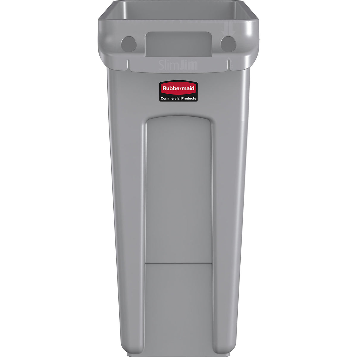 Waste bin SLIM JIM®, capacity 60 l, with ventilation ducts, grey.