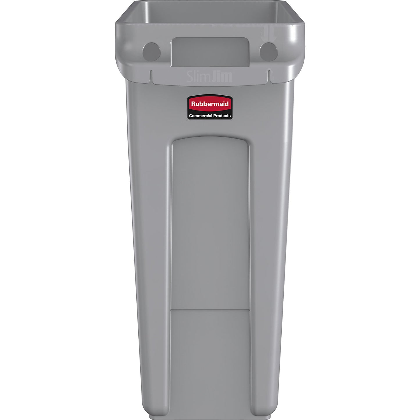 Waste bin SLIM JIM®, capacity 60 l, with ventilation ducts, grey.