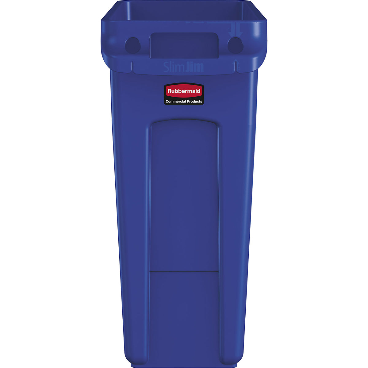 Waste bin SLIM JIM®, capacity 60 l, with ventilation ducts, blue.