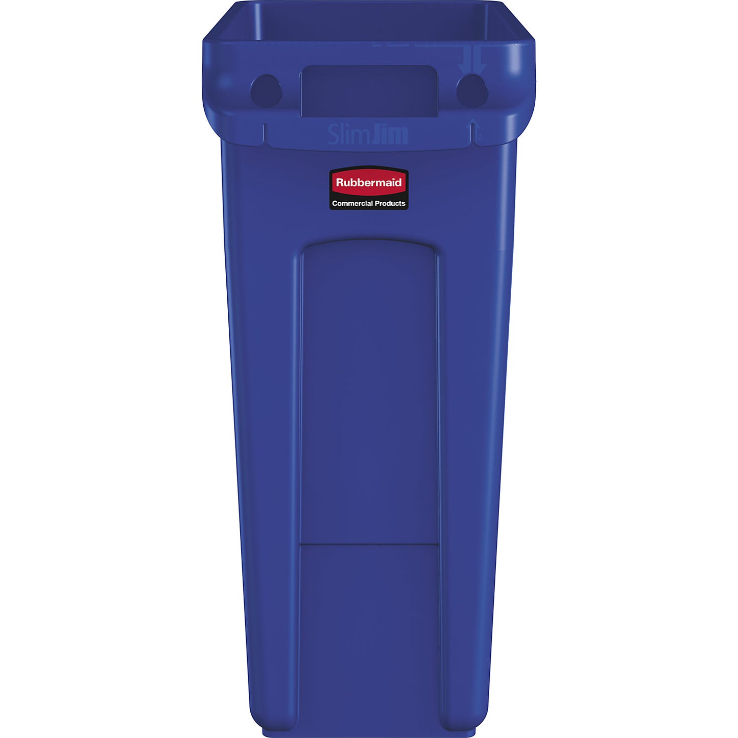 Waste bin SLIM JIM®, capacity 60 l, with ventilation ducts, blue.