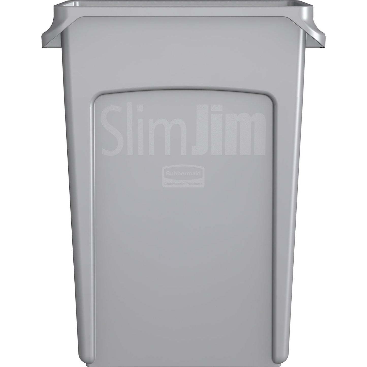 Waste bin SLIM JIM®, capacity 87 l, with ventilation ducts, grey.