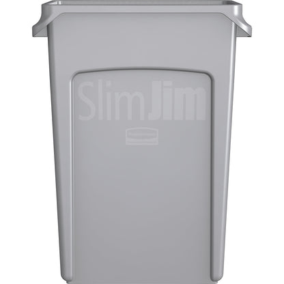 Waste bin SLIM JIM®, capacity 87 l, with ventilation ducts, grey.