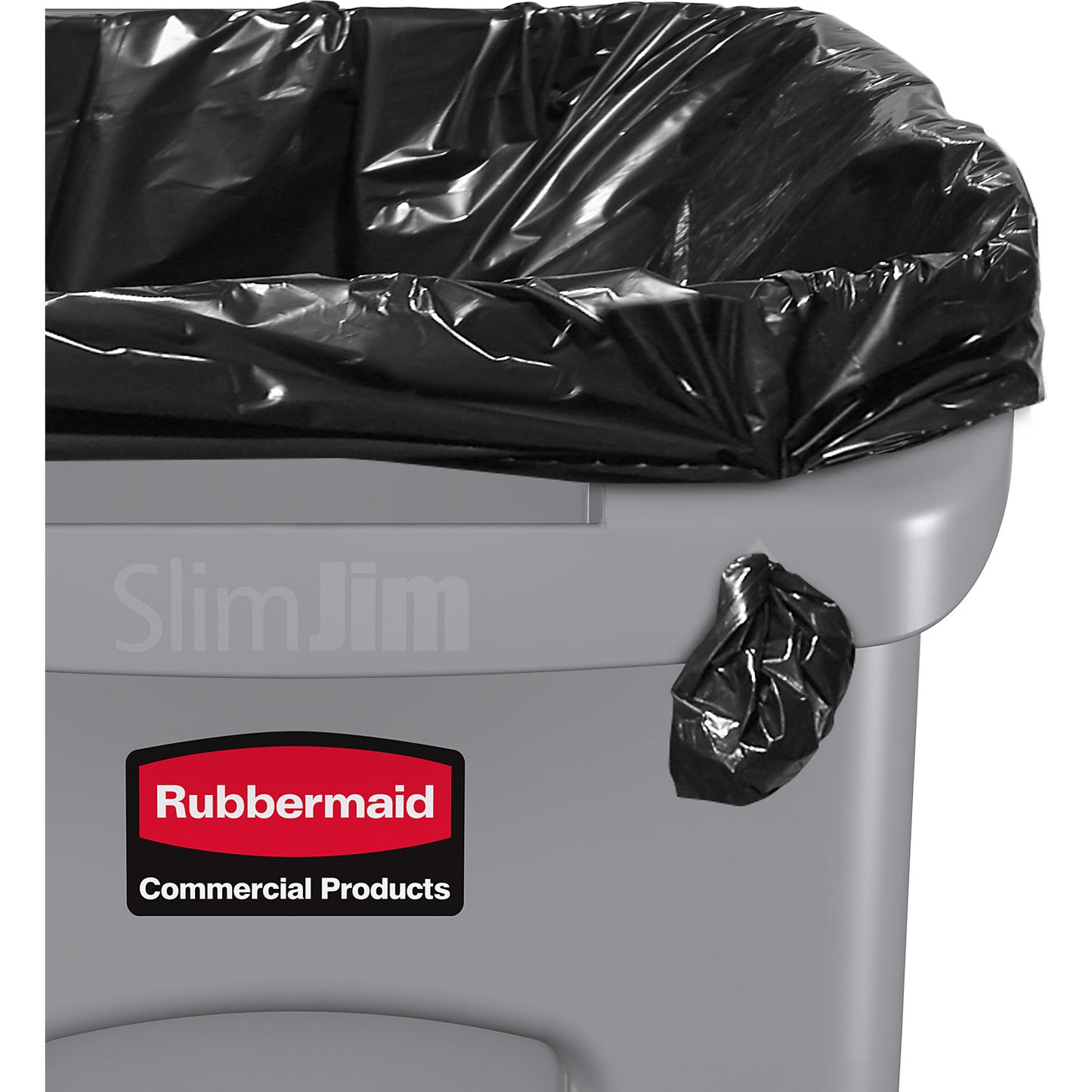 Waste bin SLIM JIM®, capacity 60 l, with ventilation ducts, grey.