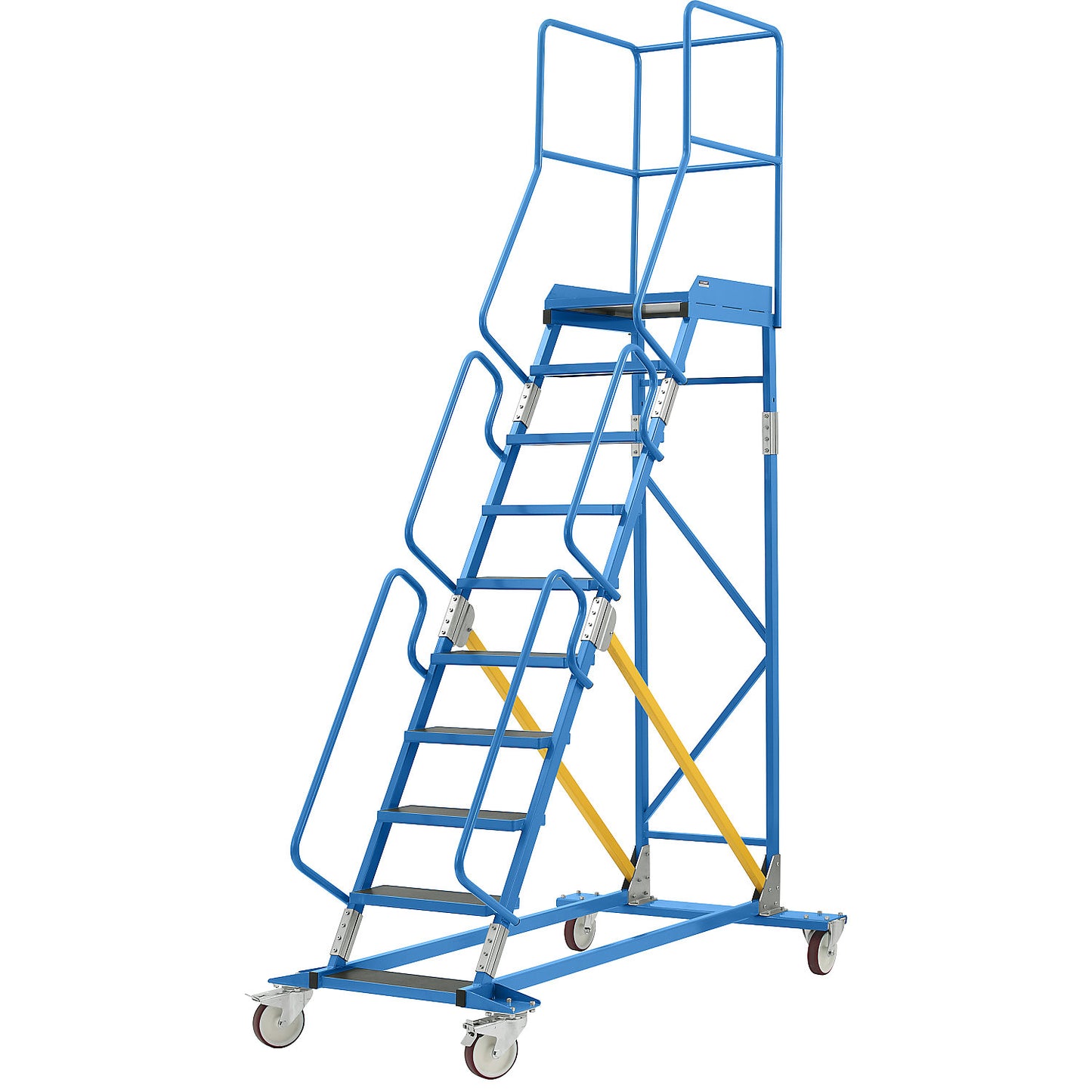 Mobile safety steps, phenolic plywood step insert, 10 steps.