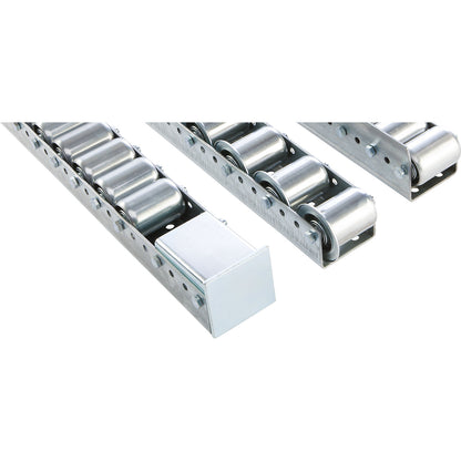 End stop for roller tracks, pack of 10, sliding, fits on Ø 50 mm, 1+ packs.
