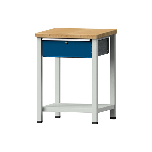 Compact workbench, WxD 605 x 650 mm, 1 drawer, stationary.