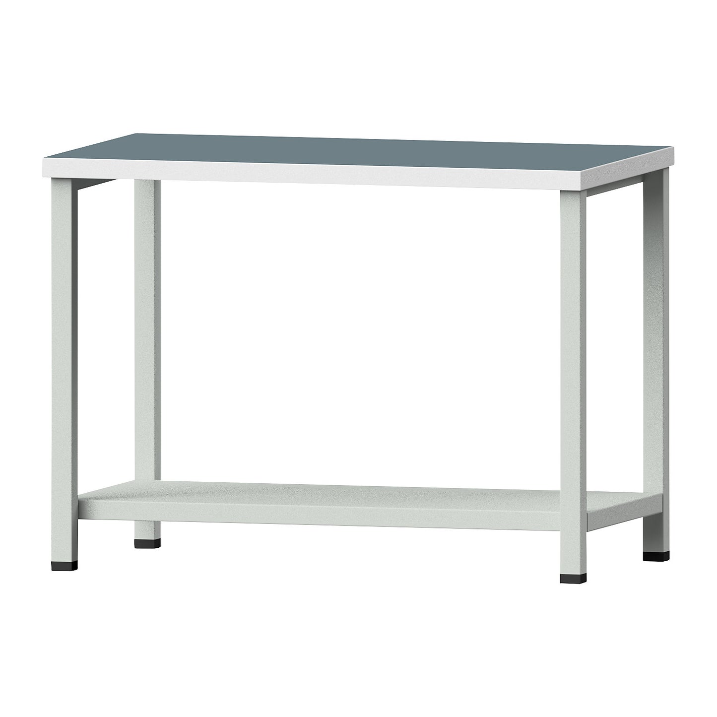 Compact workbench, width 1140 mm, with shelf, stationary, universal worktop.