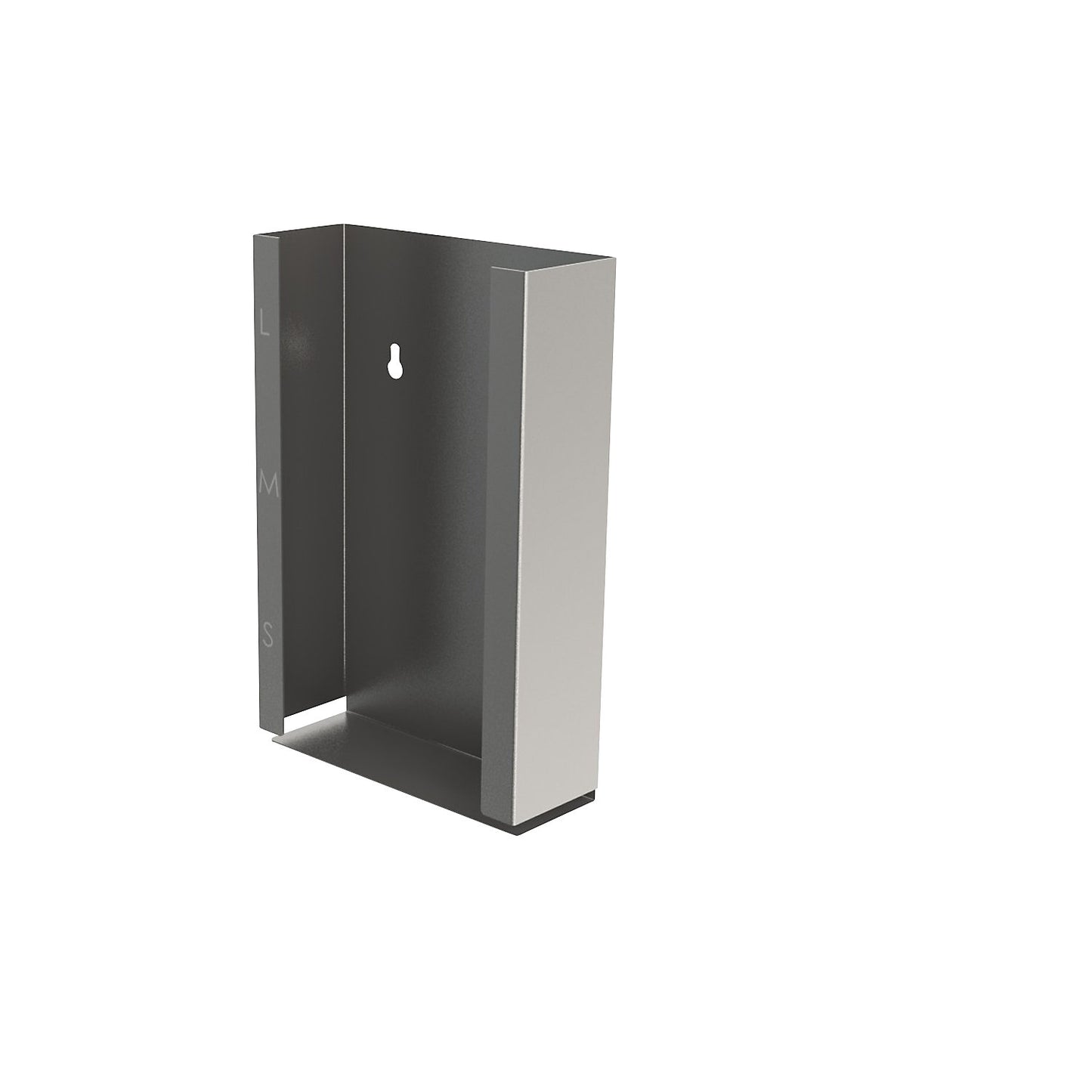 Stainless steel dispenser for disposable gloves, for wall mounting, HxWxD 395 x 261 x 96 mm.