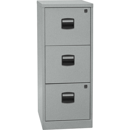 PFA suspension file cabinet, 3 drawers, silver.