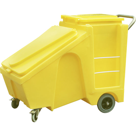 PE scatter truck, LxWxH 1360 x 710 x 965 mm, yellow.