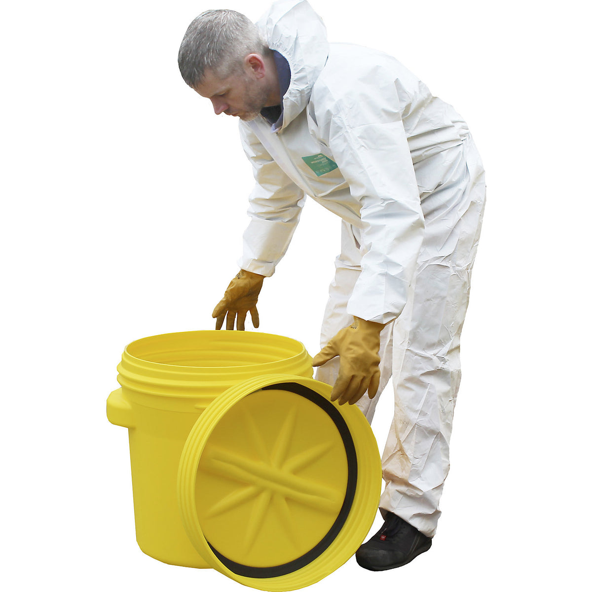 PE safety drum with UN coding, with screw on lid, capacity 77 l.