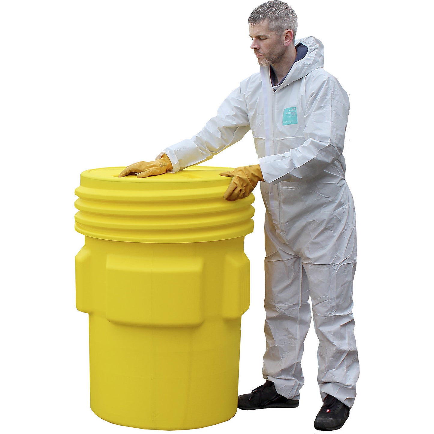 PE safety drum with UN coding, with screw on lid, capacity 361 l.