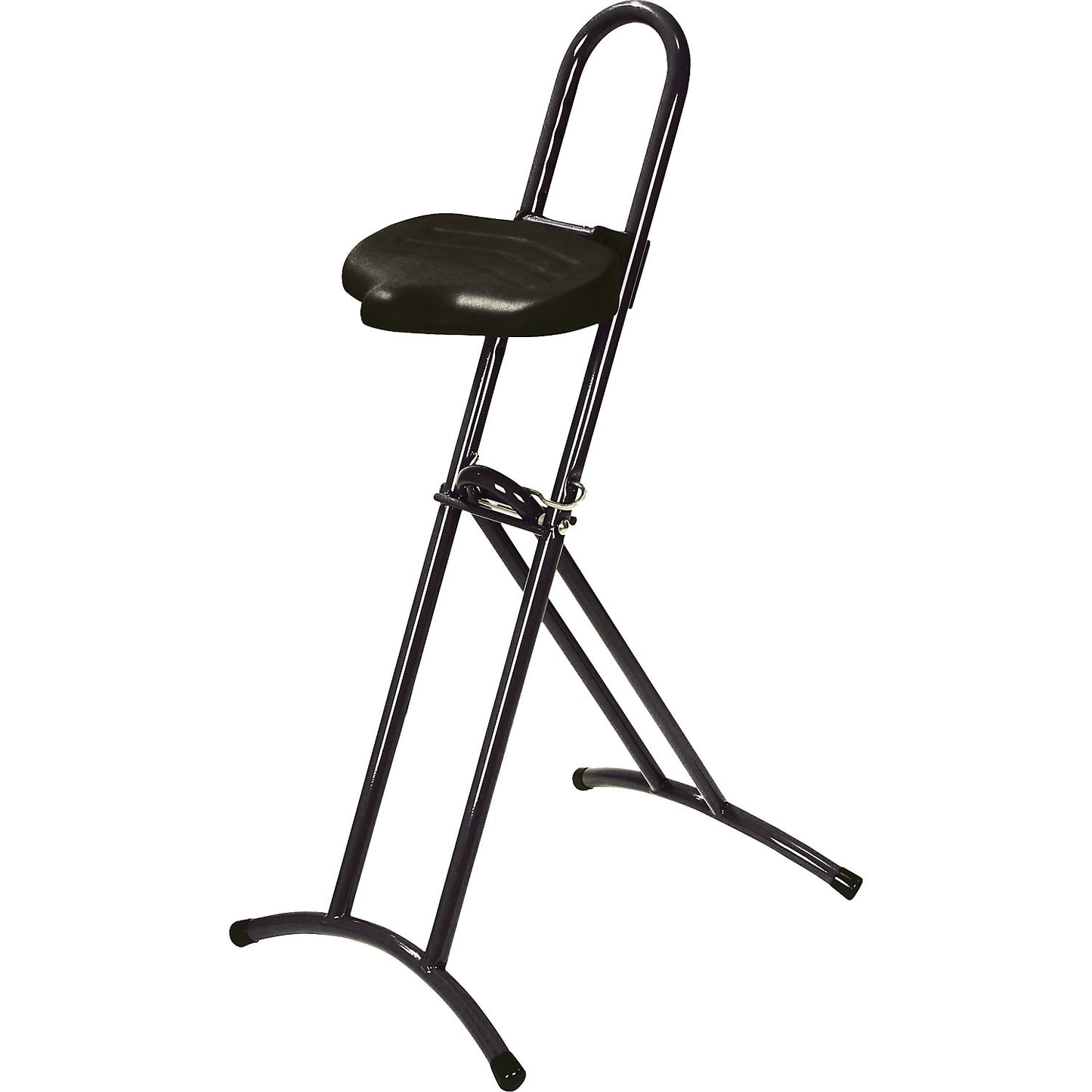Anti-fatigue stool with rotating seat, height adjustment from 610 - 860 mm, black.