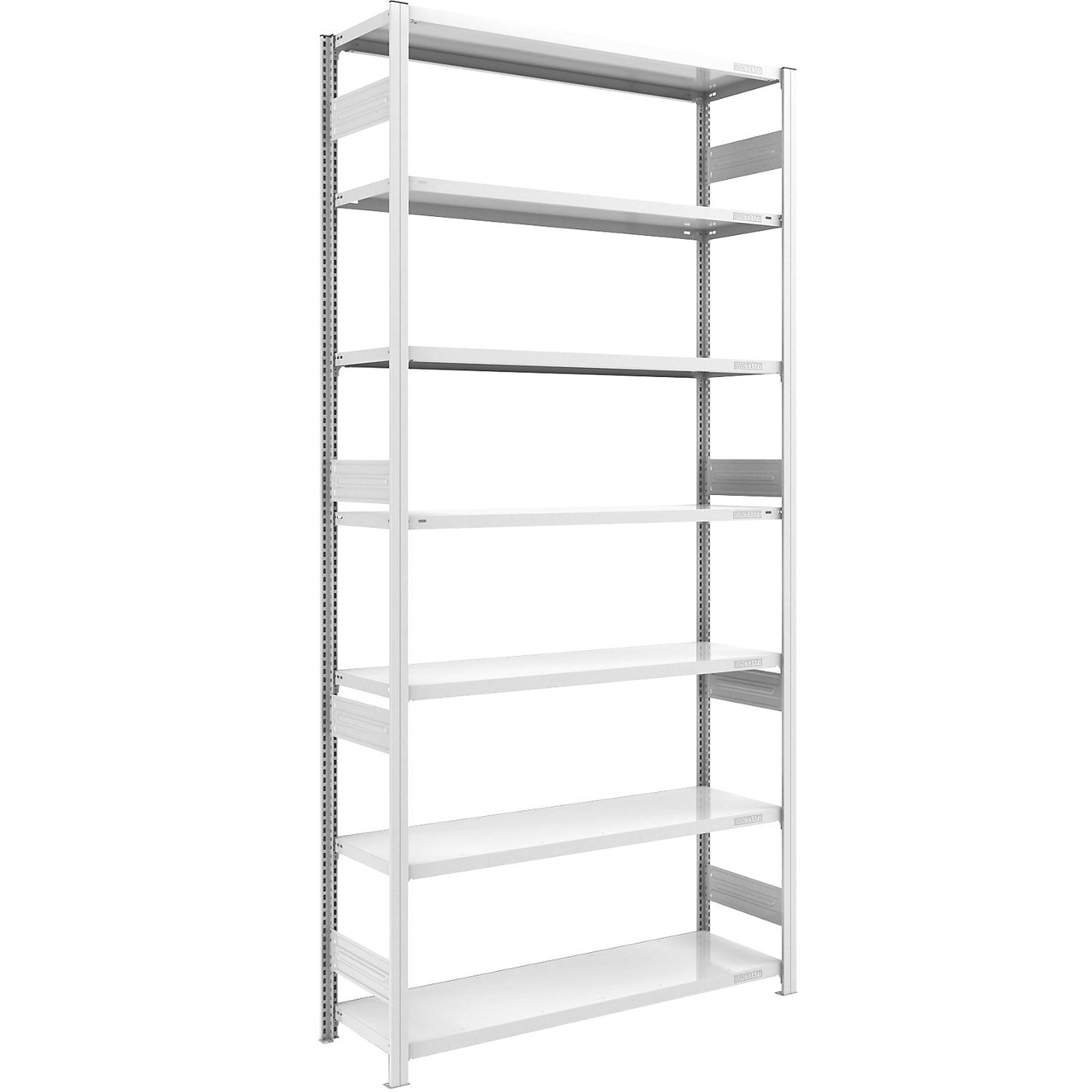 Heavy duty boltless shelving unit, double-sided, HxWxD 3000 x 1300 x 500 mm, grey, standard shelf unit.