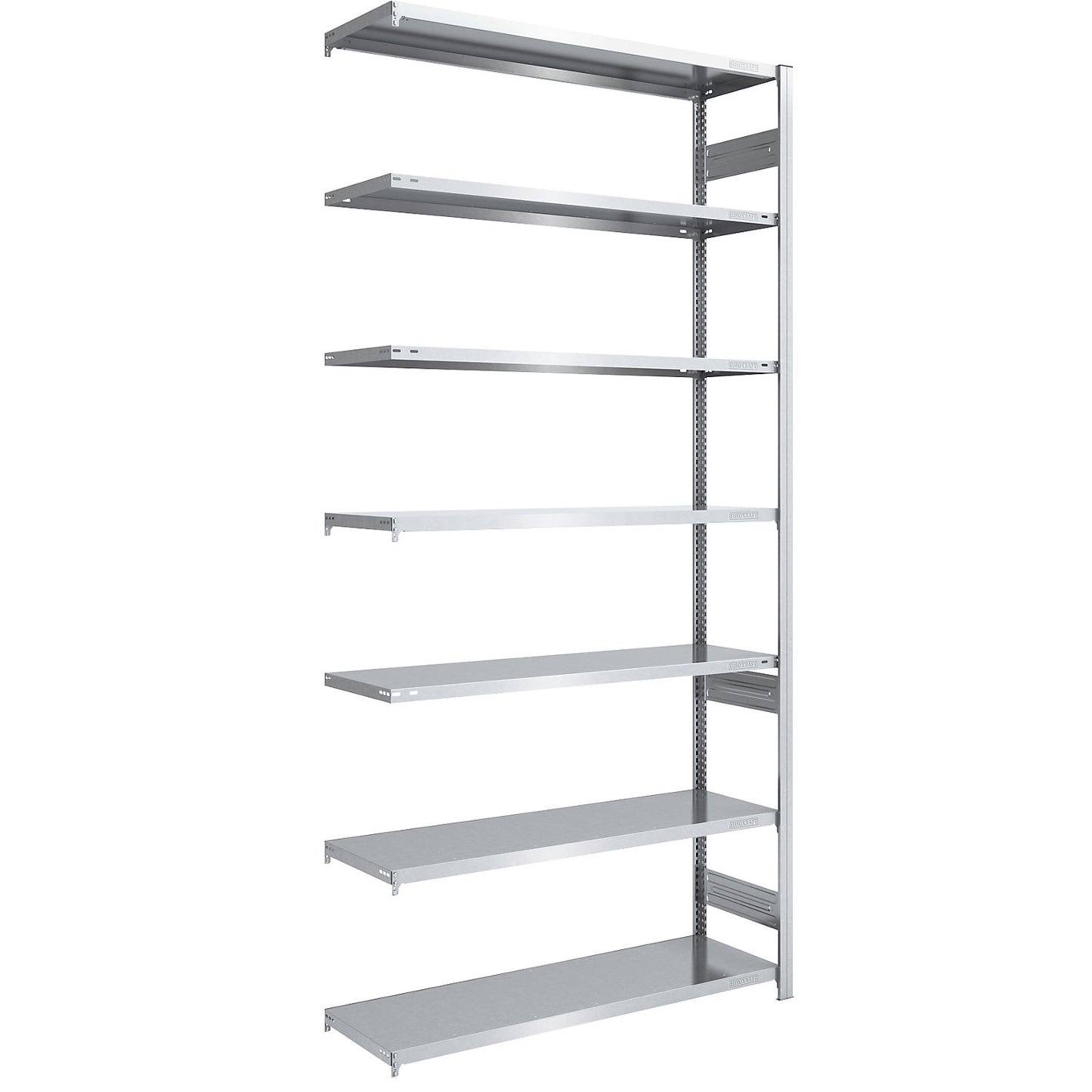 Boltless shelving unit, medium duty, double-sided, HxWxD 3000 x 1300 x 500 mm, zinc plated, extension shelf unit.