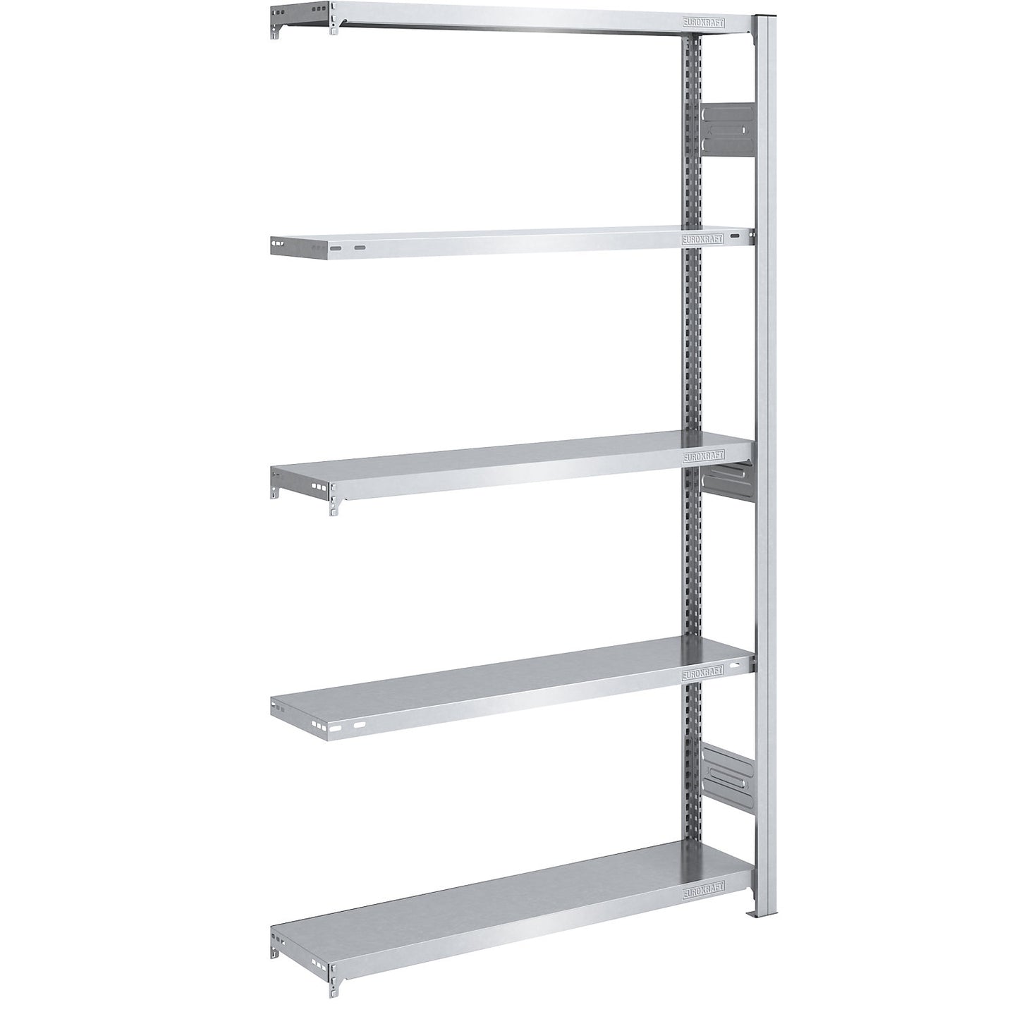 Heavy duty boltless shelving unit, double-sided, HxWxD 2000 x 1000 x 300 mm, zinc plated, extension shelf unit.