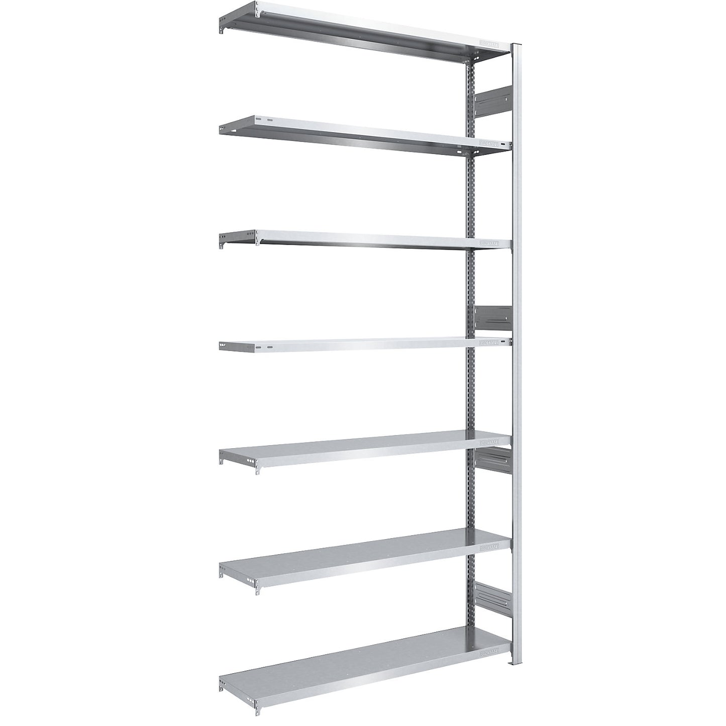 Heavy duty boltless shelving unit, double-sided, HxWxD 3000 x 1300 x 400 mm, zinc plated, extension shelf unit.