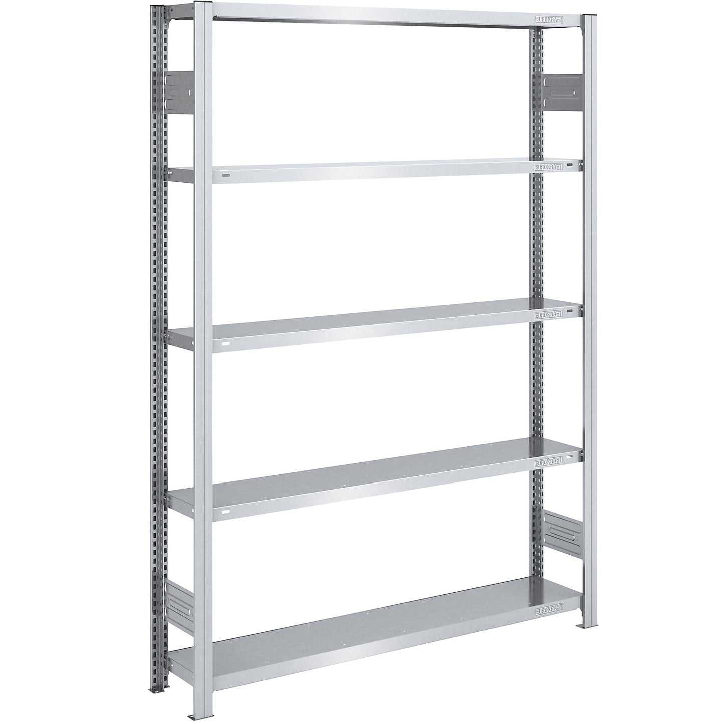Boltless shelving unit, light duty, double-sided, HxWxD 2000 x 1300 x 300 mm, zinc plated, standard shelf unit.