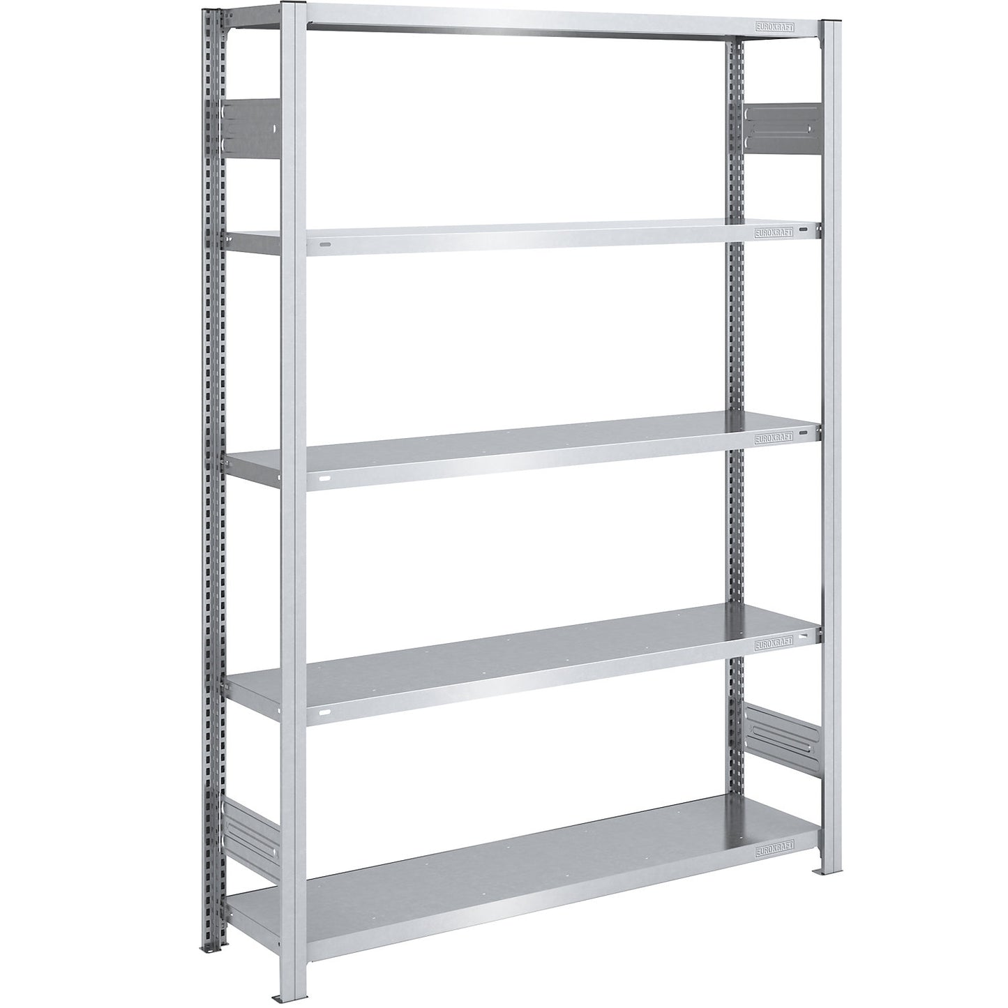Boltless shelving unit, light duty, double-sided, HxWxD 2000 x 1300 x 400 mm, zinc plated, standard shelf unit.