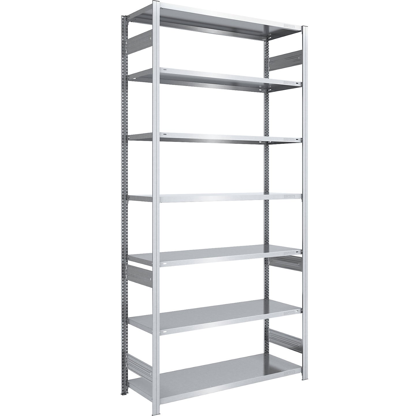 Boltless shelving unit, light duty, double-sided, HxWxD 3000 x 1300 x 600 mm, zinc plated, standard shelf unit.