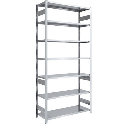 Boltless shelving unit, light duty, double-sided, HxWxD 3000 x 1300 x 600 mm, zinc plated, standard shelf unit.