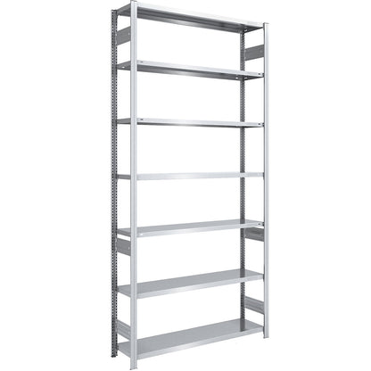 Boltless shelving unit, medium duty, double-sided, HxWxD 3000 x 1300 x 400 mm, zinc plated, standard shelf unit.