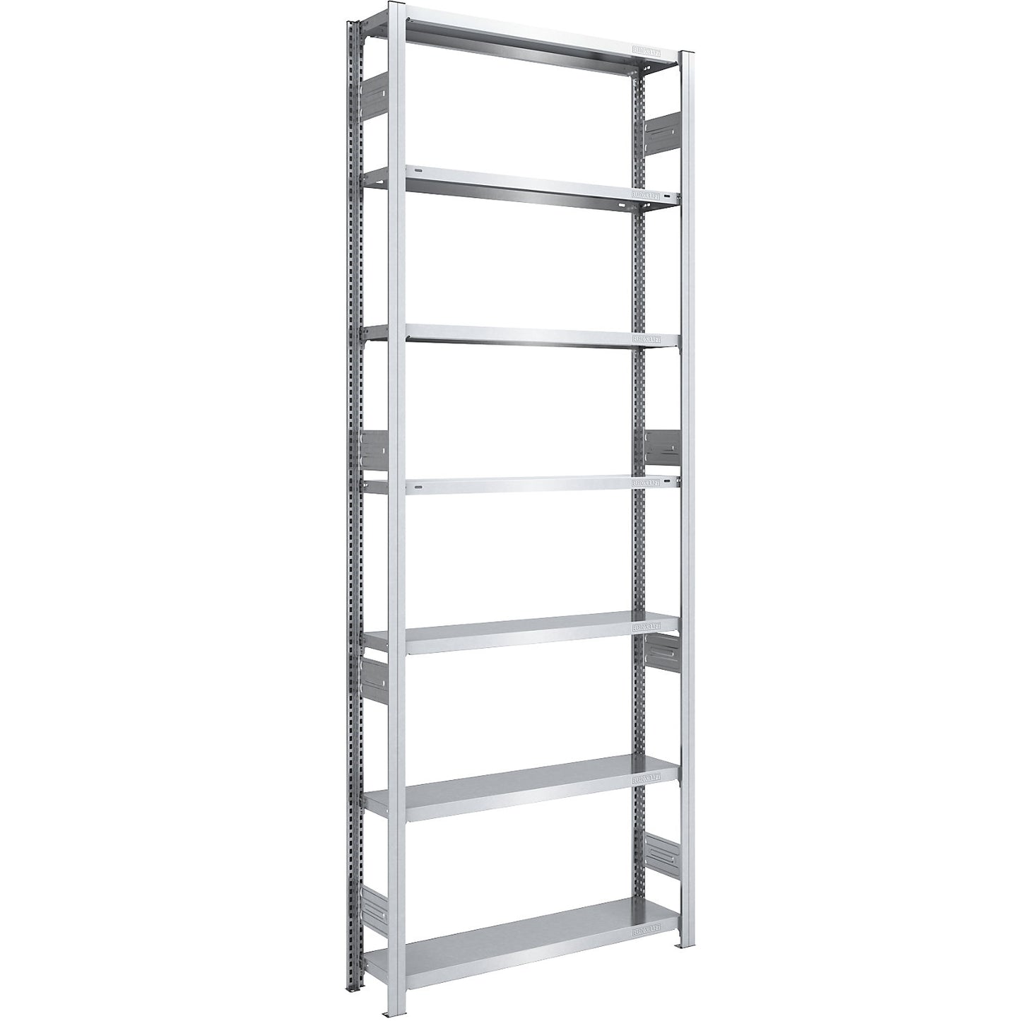 Heavy duty boltless shelving unit, double-sided, HxWxD 3000 x 1000 x 300 mm, zinc plated, standard shelf unit.