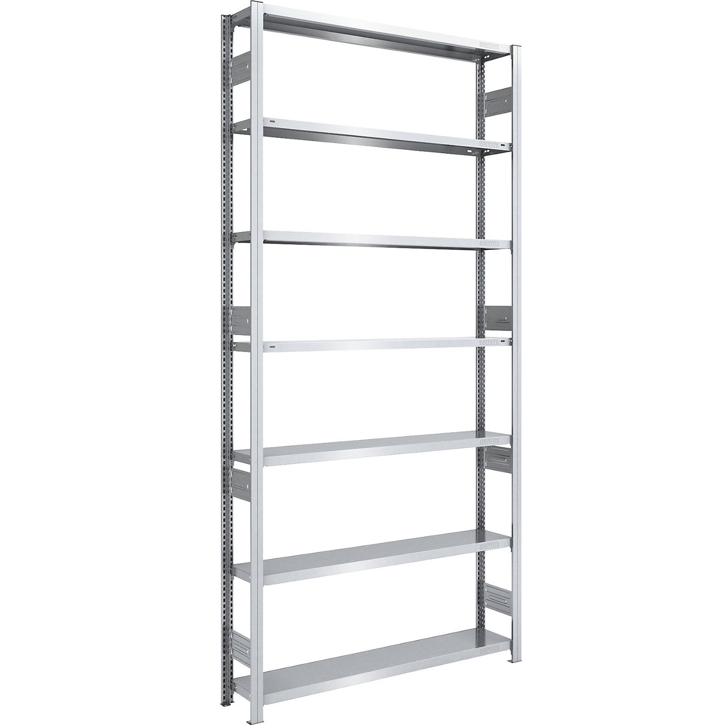Heavy duty boltless shelving unit, double-sided, HxWxD 3000 x 1300 x 300 mm, zinc plated, standard shelf unit.