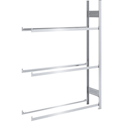 Tyre shelf unit, shelf height 2000 mm, extension shelf unit, WxD 1310 x 435 mm.