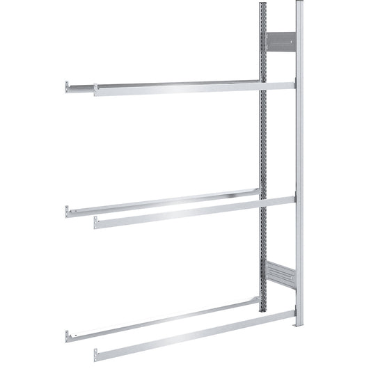 Tyre shelf unit, shelf height 2000 mm, extension shelf unit, WxD 1310 x 435 mm.