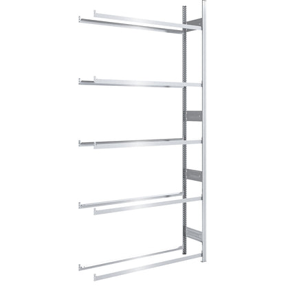 Tyre shelf unit, shelf height 3000 mm, extension shelf unit, WxD 1310 x 435 mm.