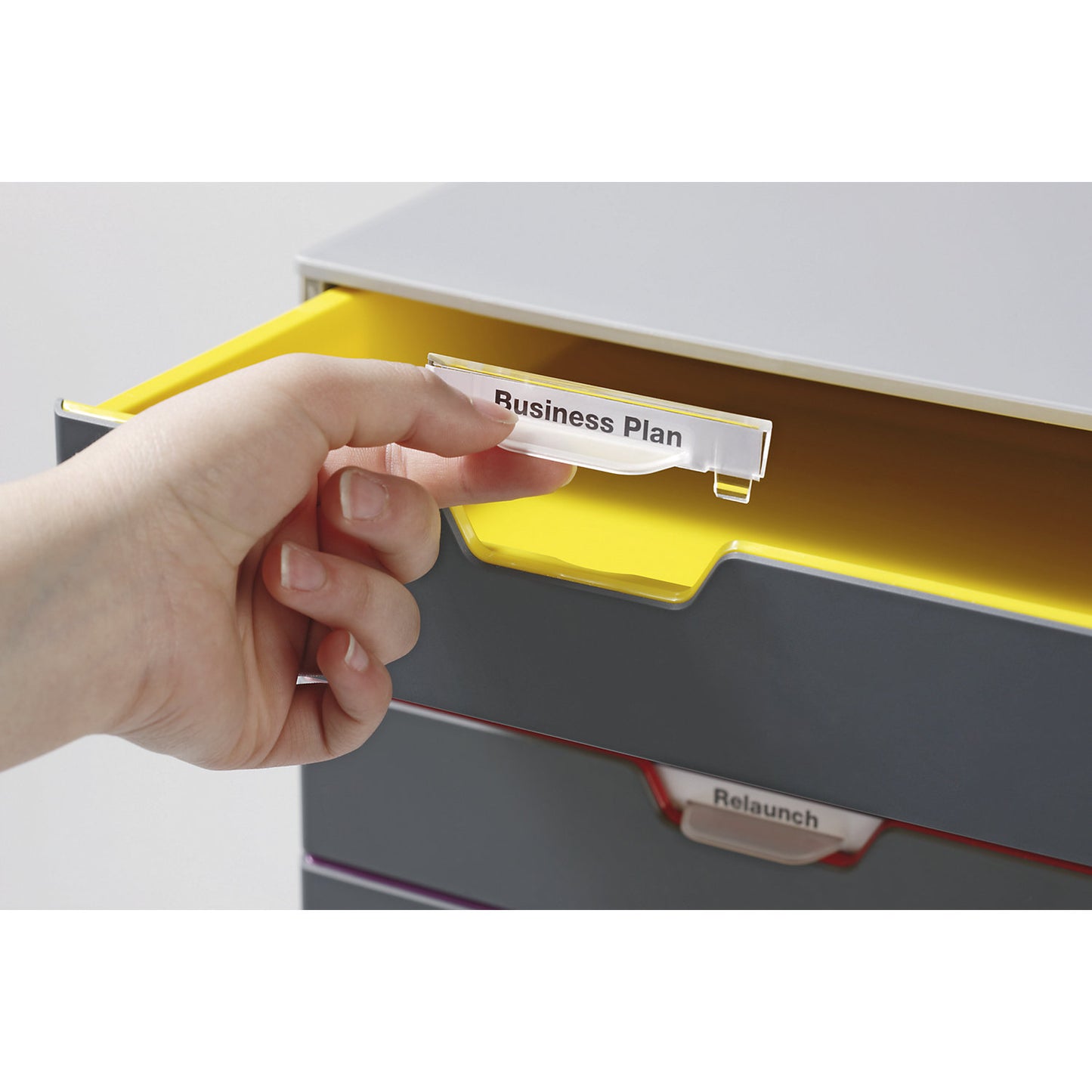 VARICOLOR® drawer box, HxWxD 292 x 280 x 356 mm, 5 drawers, grey.