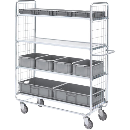 SERIES 100 shelf truck, 4 shelves, LxWxH 800 x 460 x 1585 mm.