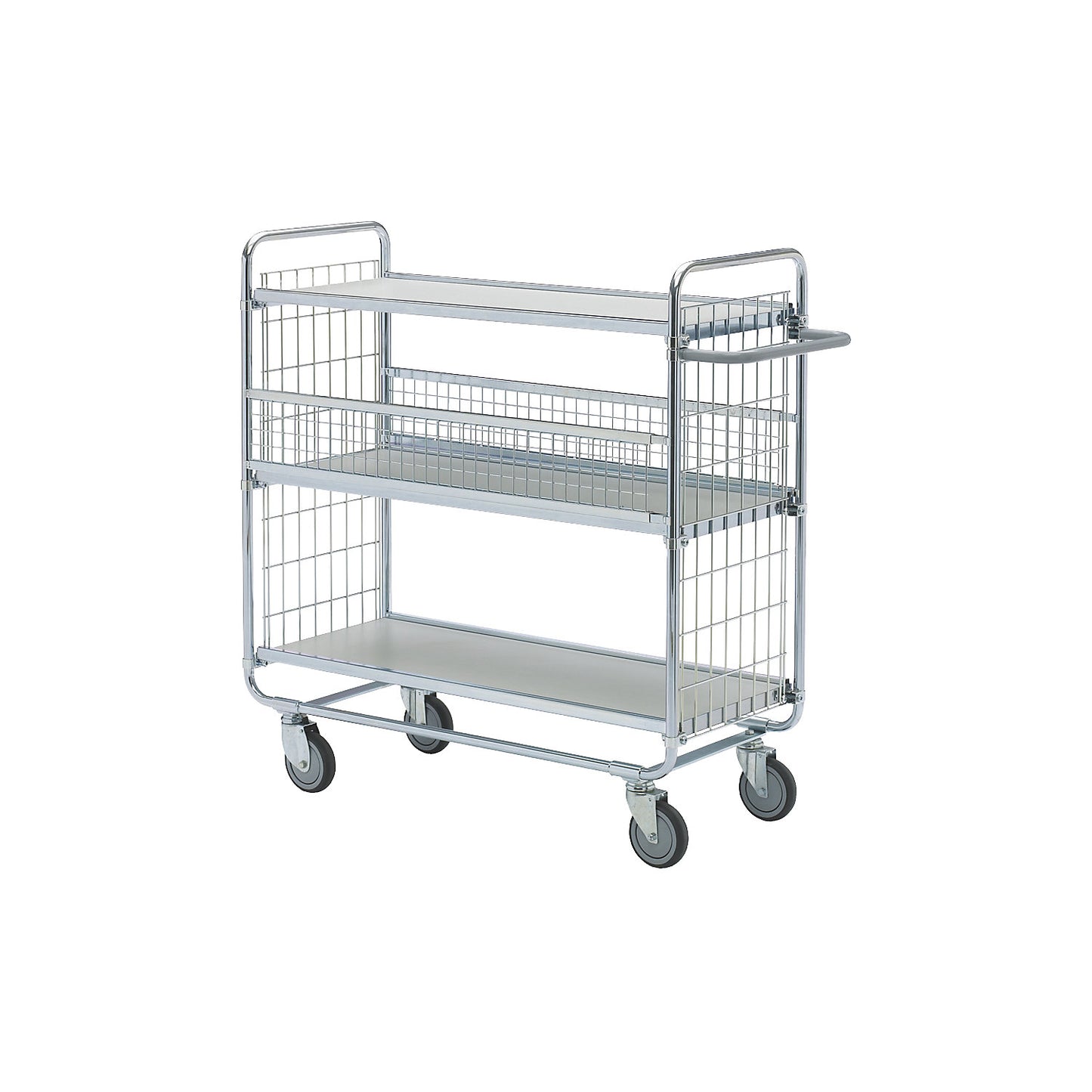 Mesh guard rail, height 161 mm, for shelf length 800 mm.