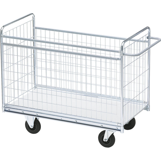 Wire mesh end panel, zinc plated, for width 750 mm.