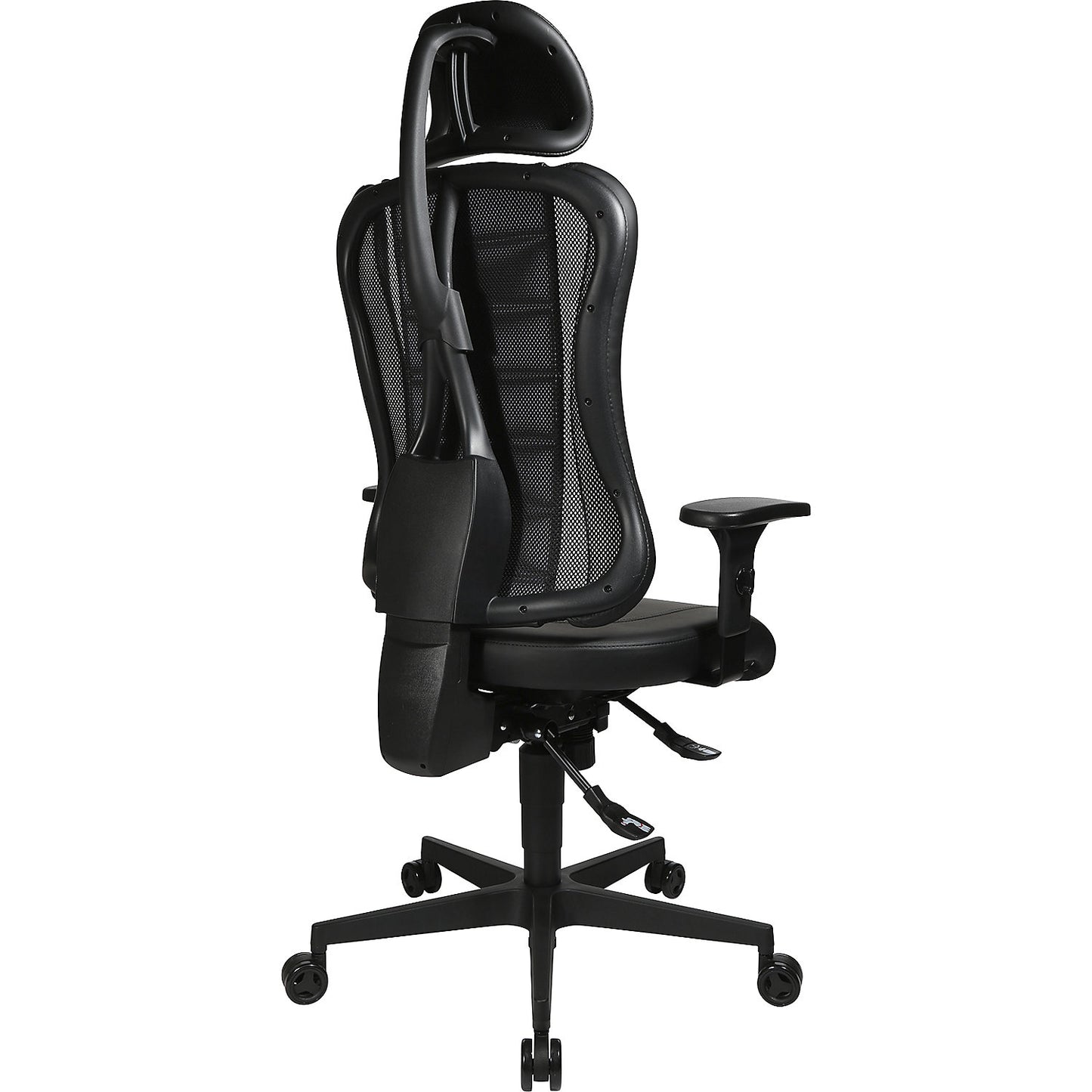 SITNESS RS office swivel chair, incl. head rest and arm rests, black / black.