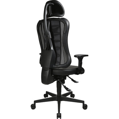 SITNESS RS office swivel chair, incl. head rest and arm rests, black / black.