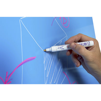 Skincolor whiteboard, BASIC version - sheet steel, painted, WxH 750 x 1150 mm, pastel blue.