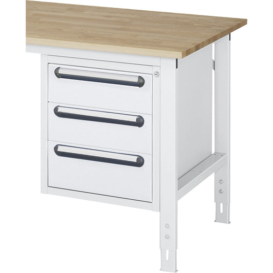 Add-on drawer unit, height 545 mm, 3 drawers, light grey.