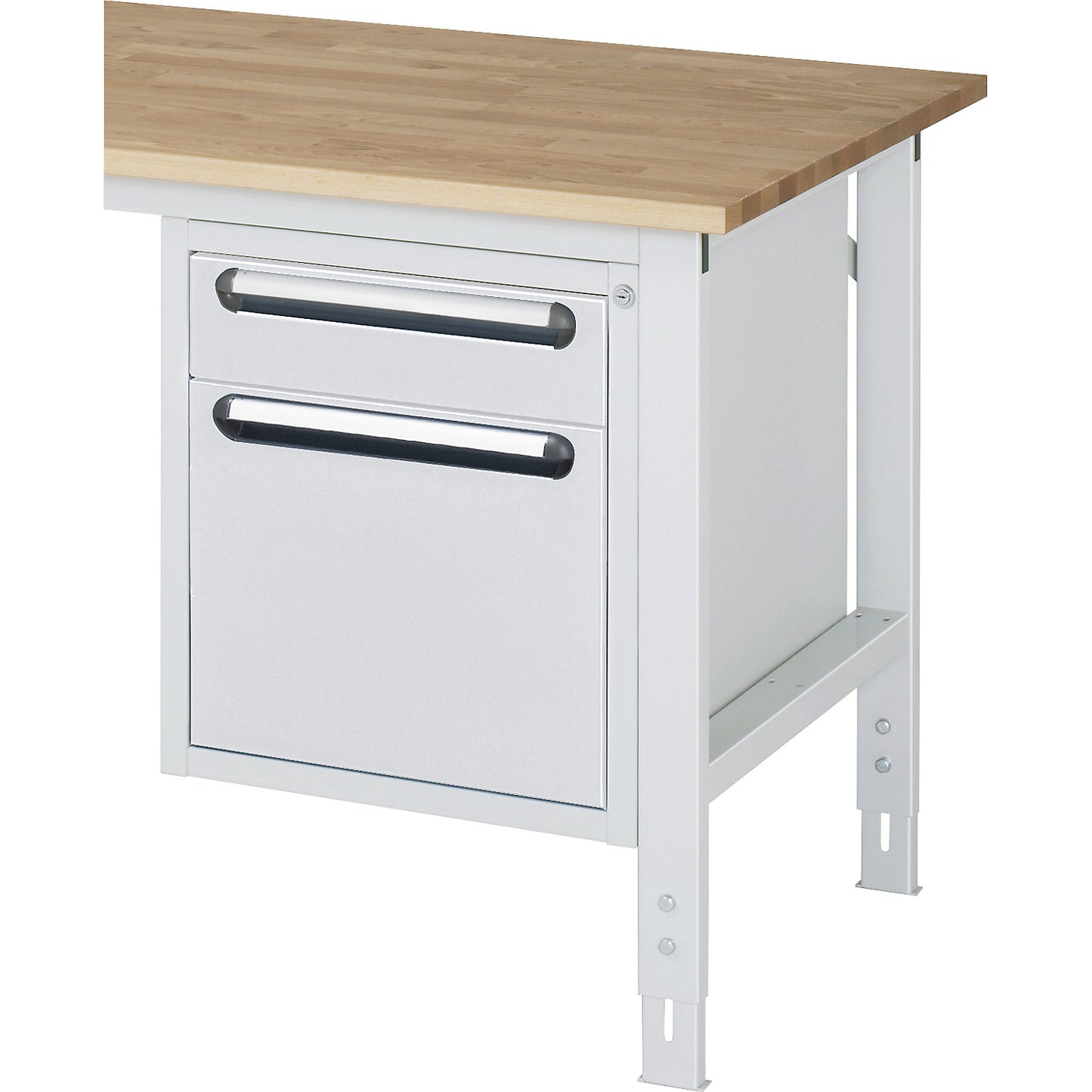 Add-on drawer unit, height 545 mm, 2 drawers, light grey.
