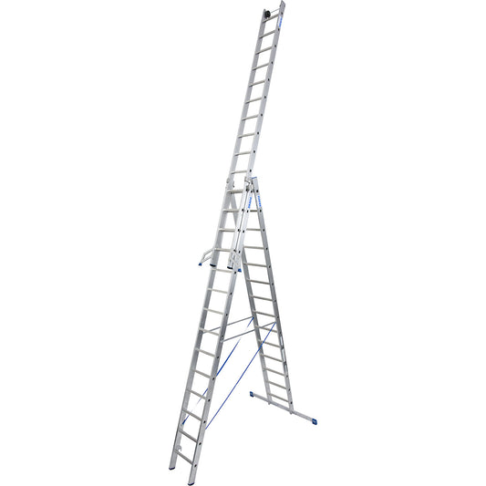 Multi-purpose ladder, 3 parts, with removable ladder element, 3 x 14 rungs.