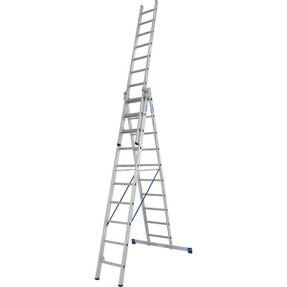 Multi-purpose ladder, 3 parts, with removable ladder element, 3 x 10 rungs.