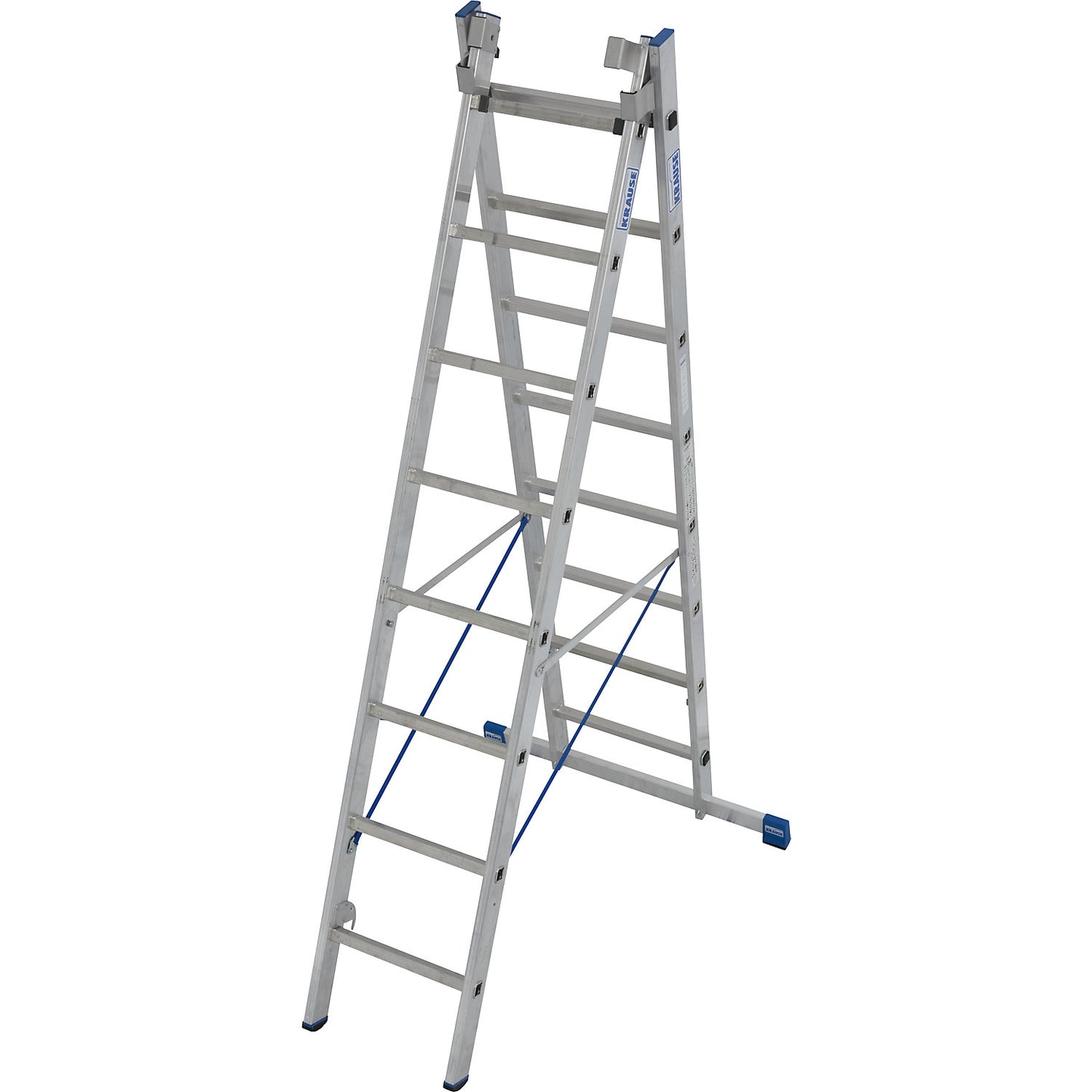 Multi-purpose ladder, 3 parts, with removable ladder element, 3 x 8 rungs.