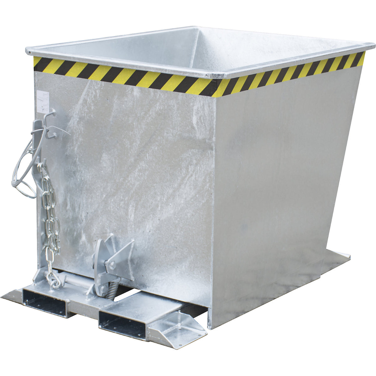 Tilting skip for tugger trains, capacity 0.55 m³, zinc plated.