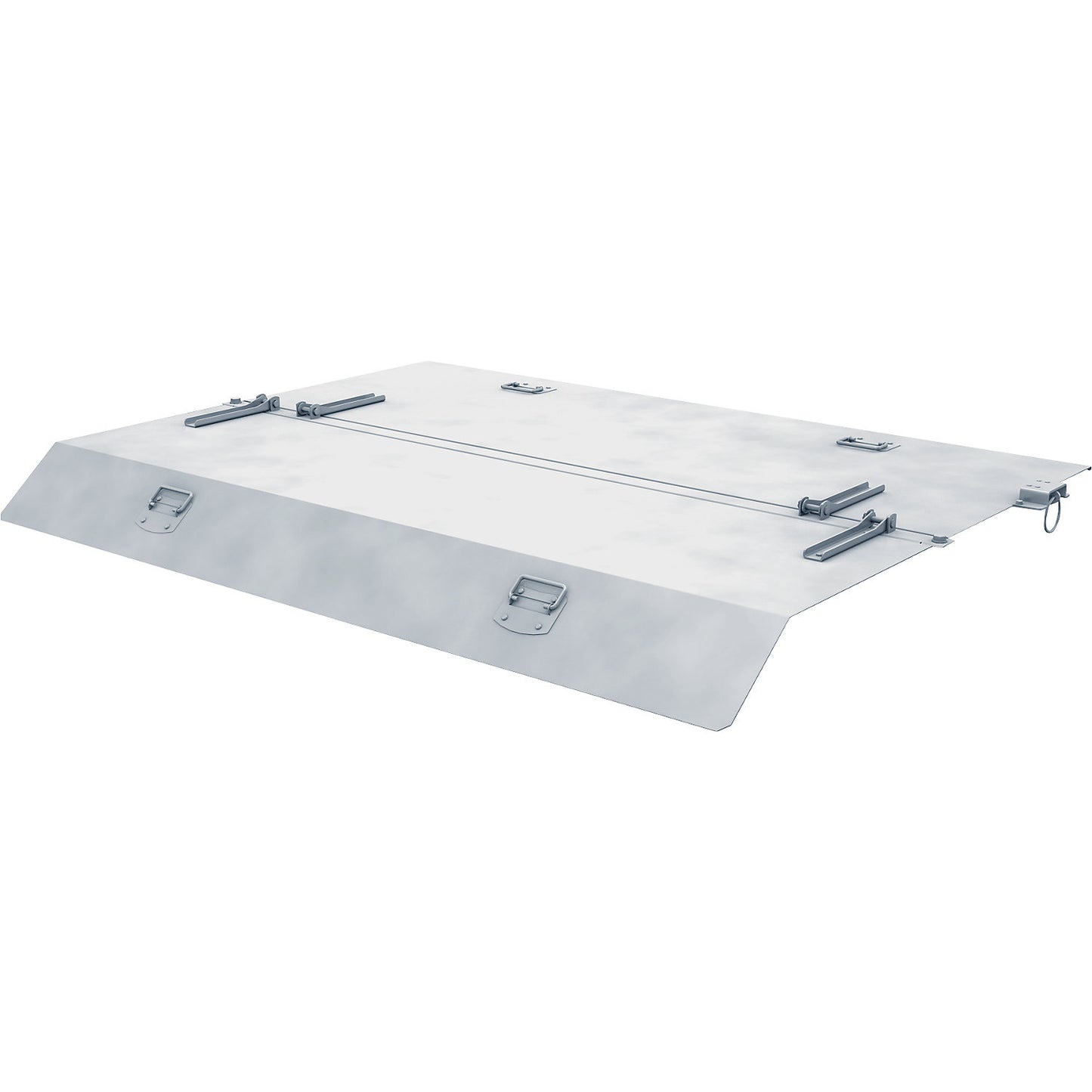 Lid for MINI tilting skips for metal swarf, for skip capacity 0.61 m³, zinc plated.