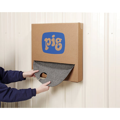 Universal absorbent sheeting 210 l drum lid matting, pack of 25, Ø 560 mm.