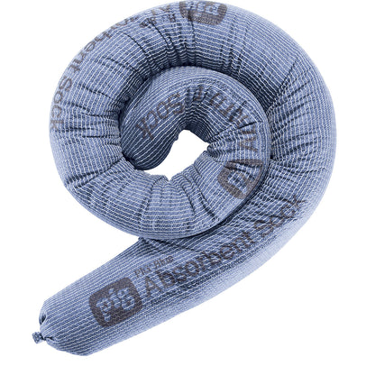 BLUE universal absorbent sheeting sock, length 1220 mm, Ø 80 mm, pack of 40.