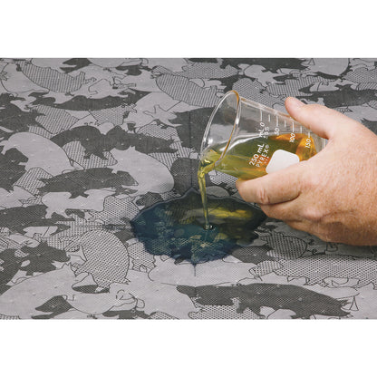 HAM-O® universal absorbent sheeting mat, universal version, grey, WxL 410 x 510 mm, pack of 100.