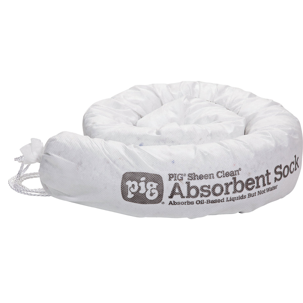 SHEEN Clean® Oil-Only absorbent sheeting sock, length 1220 mm, pack of 12, 45 l/pack, Ø 80 mm.